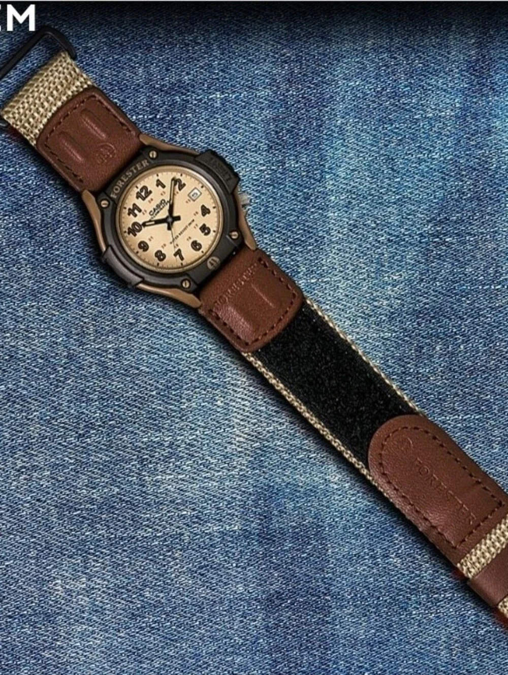 Casio FT500WC-5BVCF Brown FORESTER Watch Analog Nylon Leather Band Brown 100M WR